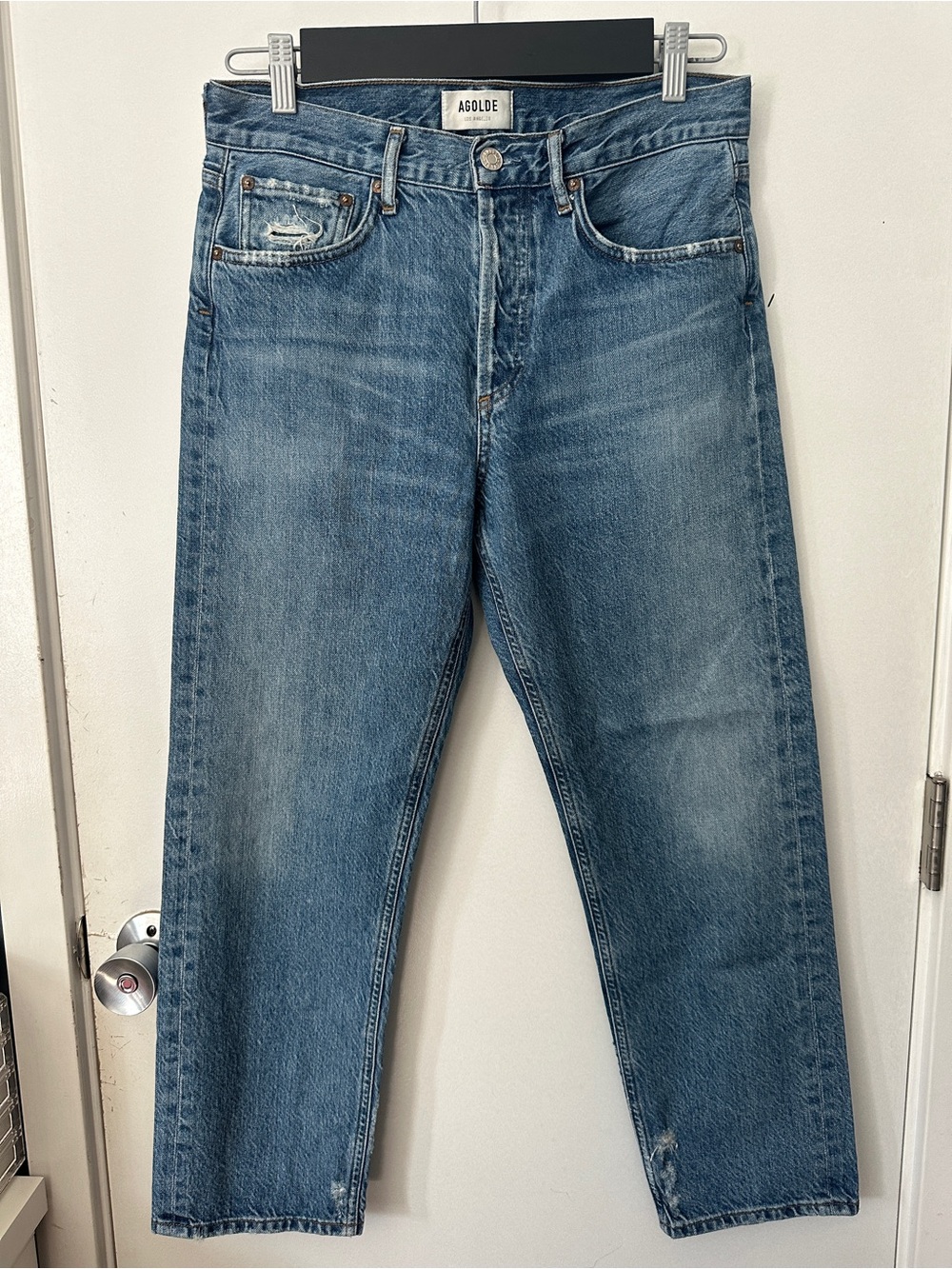 Agolde 90s Vintage Blue Relaxed Straight Ankle Jeans